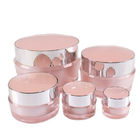 Barattolo di lusso rosa su misura della crema 5g per l'imballaggio cosmetico vuoto